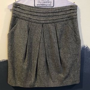 Gray Pleated Skirt